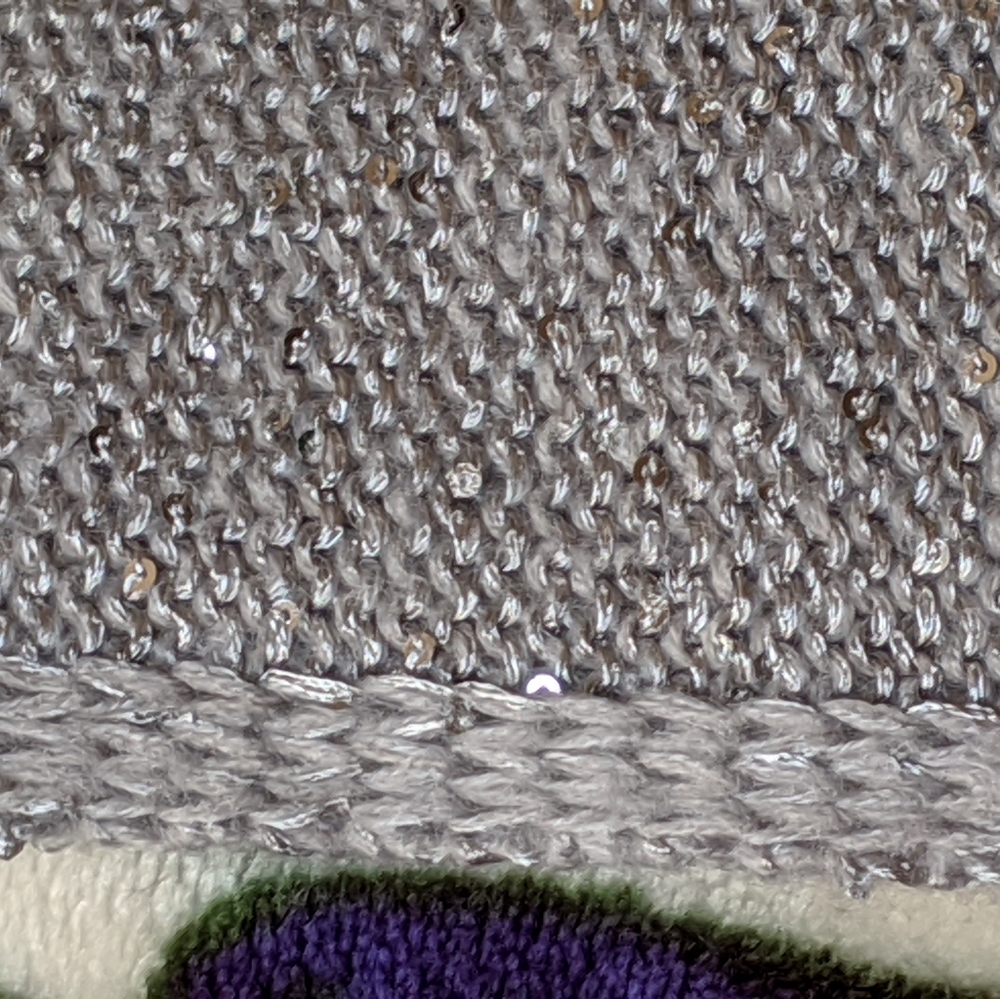 Forever 21 Large Gray Knit Top with Silver Sequins - Picture 5 of 7
